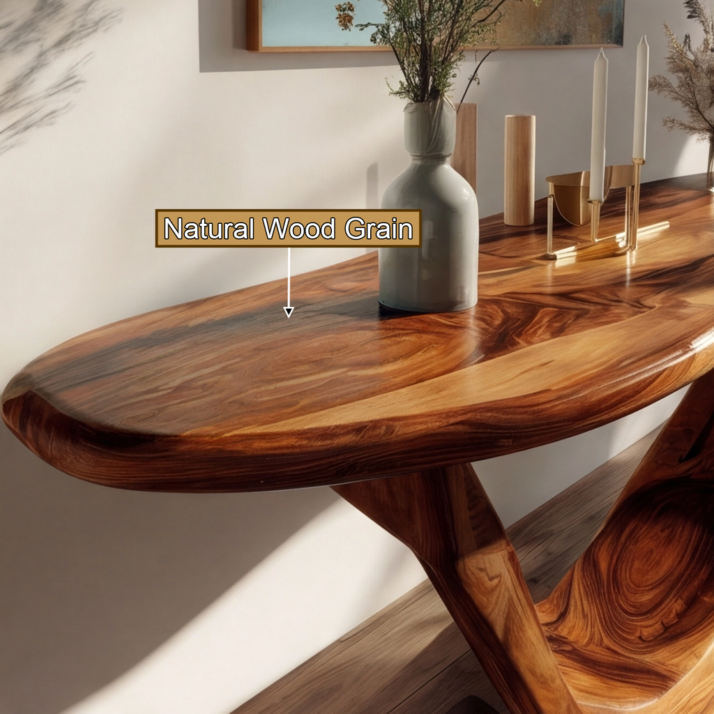 Aerovyn Sculpted Solid Wood Console Table