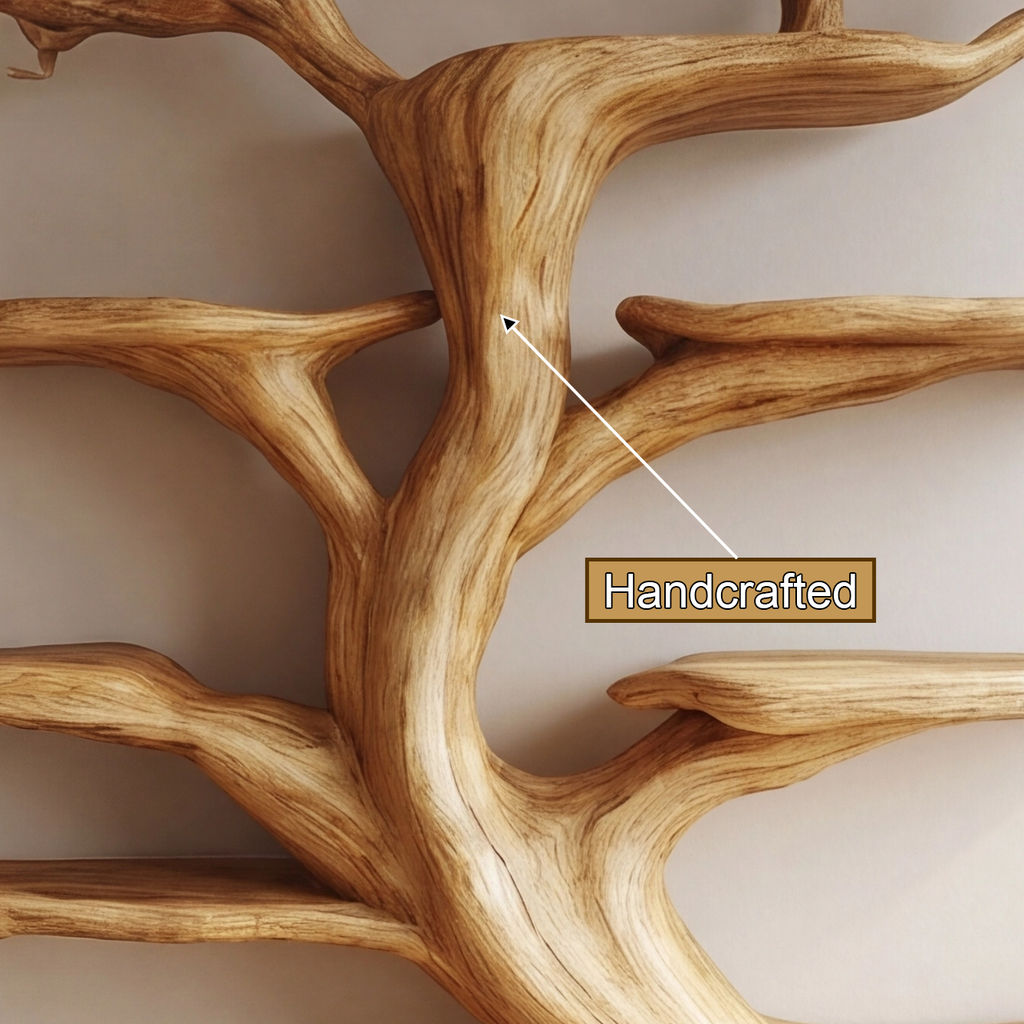 Arborelle Sculpted Solid Wood Tree Bookshelf