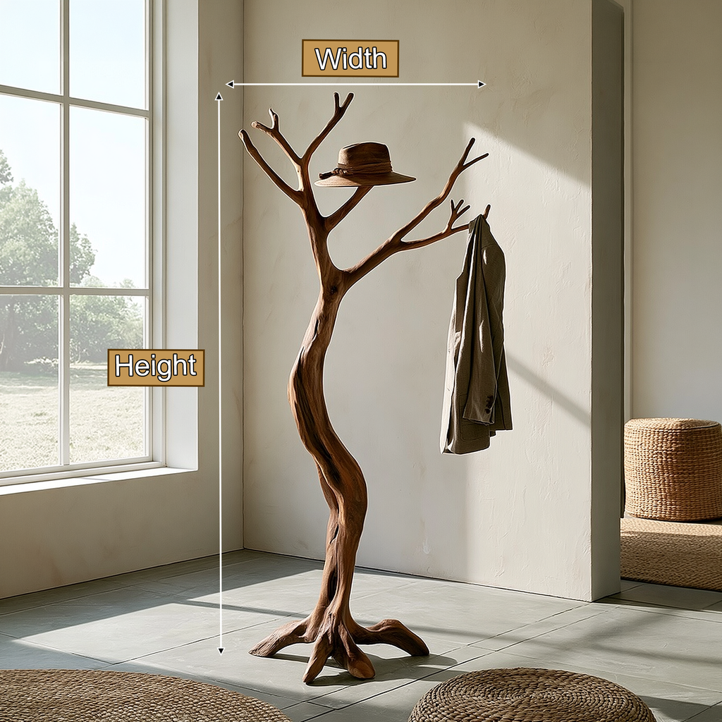 Arboren Sculpted Solid Wood Tree Coat Rack