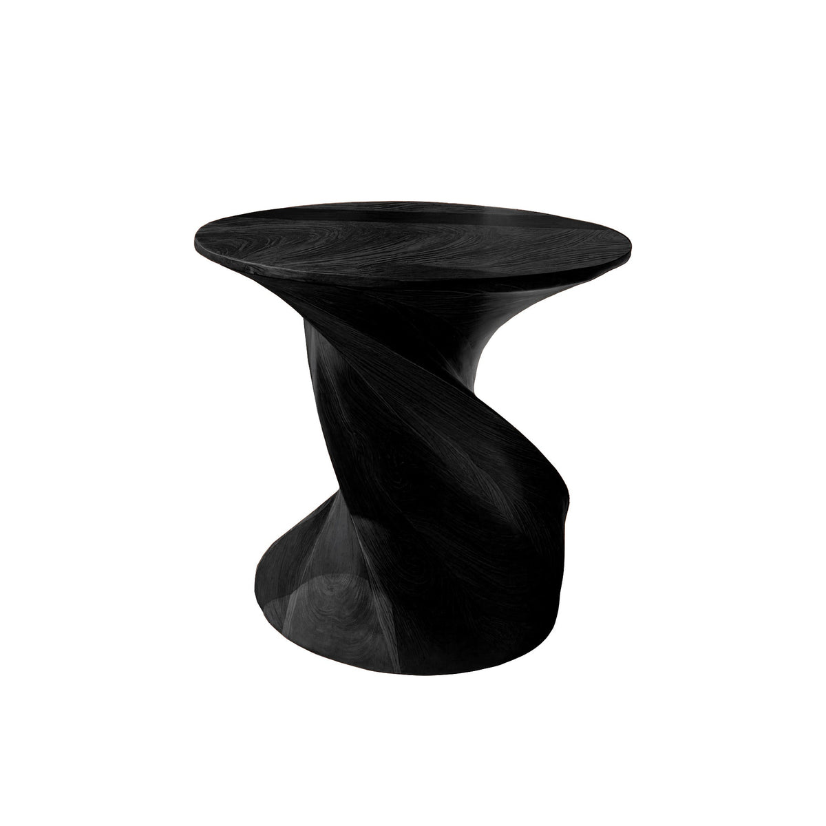 Lunara Sculpted Solid Wood Side Table
