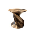 Lunara Sculpted Solid Wood Side Table