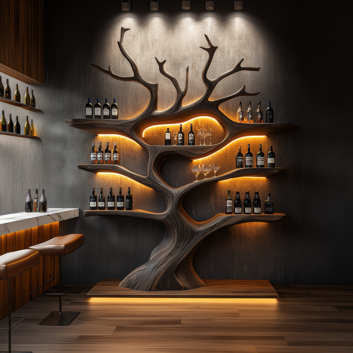Noctavine Illuminated Tree Wine Rack