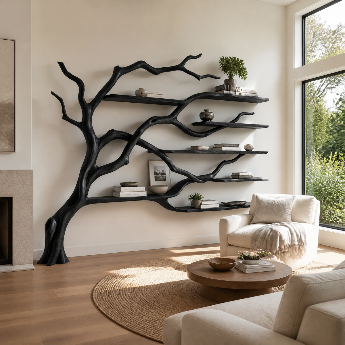 Branchmere Handcrafted Solid Wood Tree Bookshelf