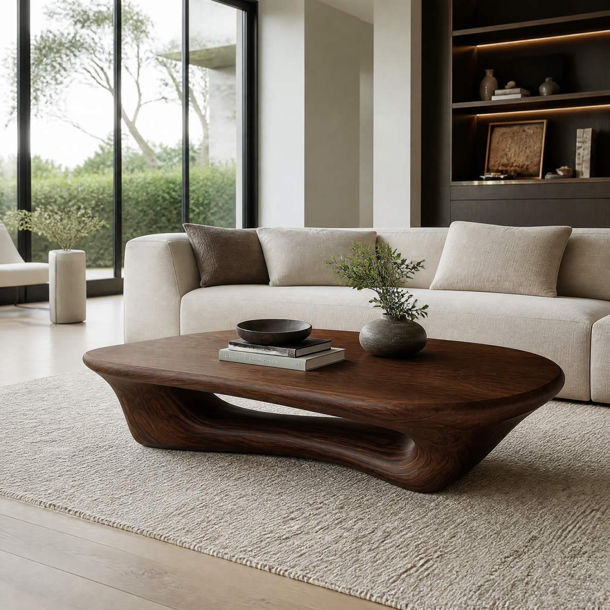 Valthera Sculpted Solid Wood Coffee Table SPA235732