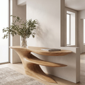 Zorathis Sculpted Solid Wood Console Table