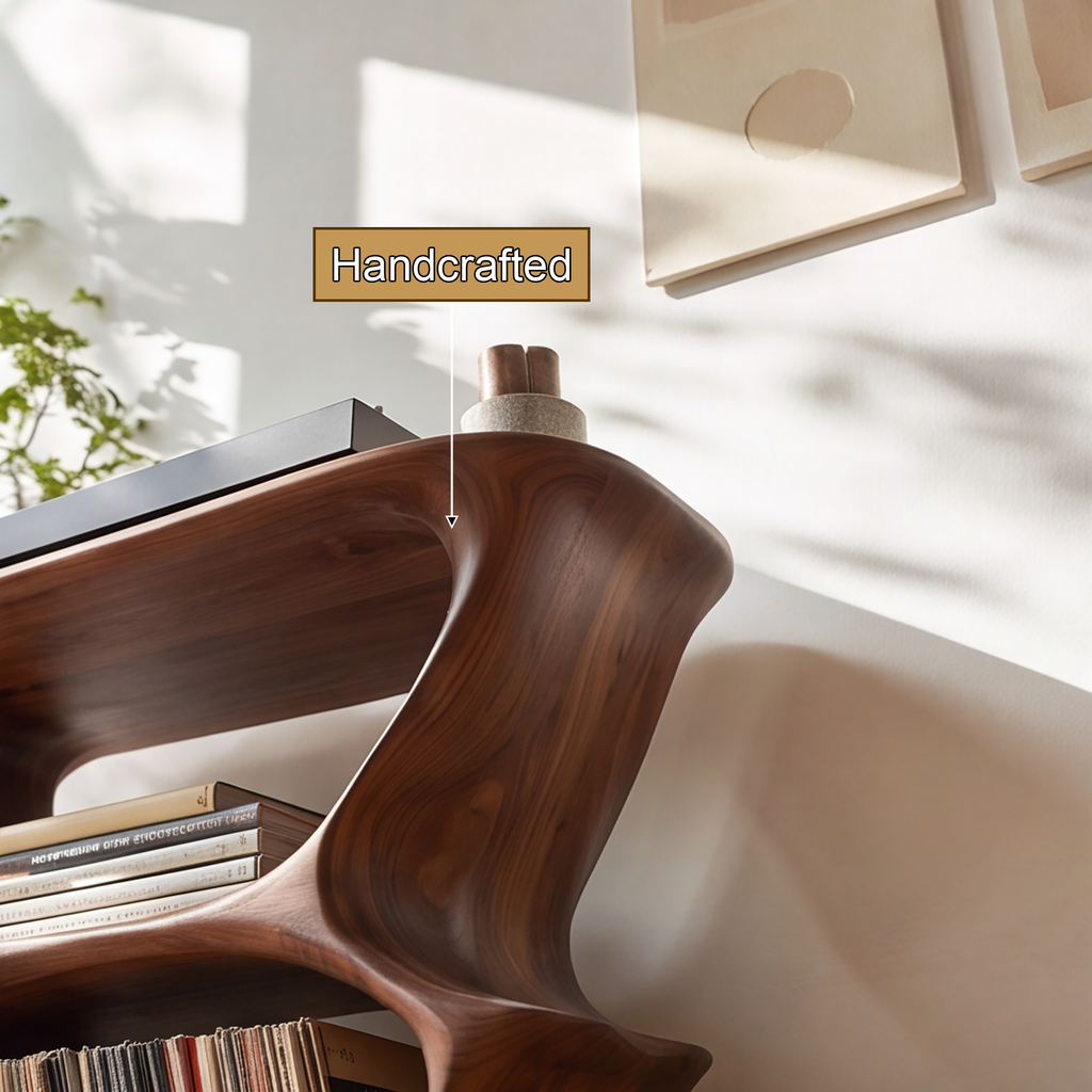 Velnora Handcrafted Solid Wood Record Player Stand SPA208523