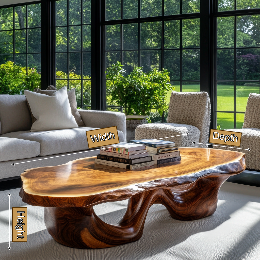 Virellan Live Edge Solid Wood Coffee Table