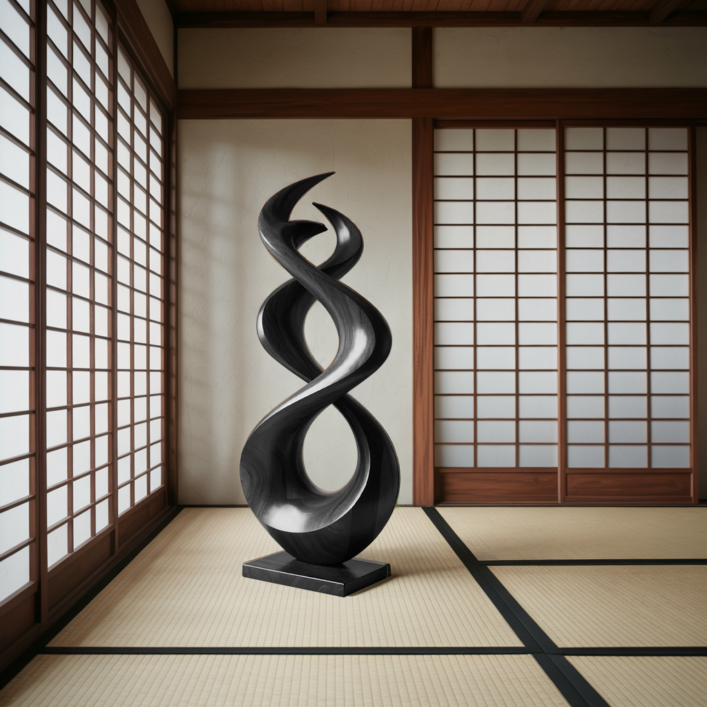Rustic Abstract Sculpture For Outdoor Garden